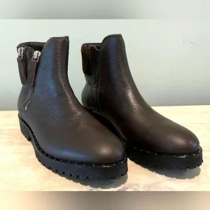 Ilsa Jacobsen Brown Leather Chelsea Zip Ankle Up Boot Size 7US/38EU/5UK.…  NWOB