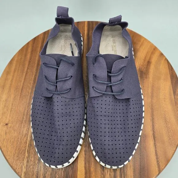 Ilse Jacobsen Shoes Men's 11 44 Blue Lace Up Perforated Comfort Casual Flats