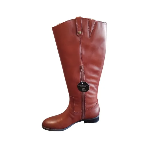 INC Womens Fawne Leather Over The Knee Riding Boots Size 6.5 Medium