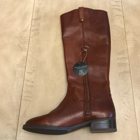 INC Womens Fawne Leather Over The Knee Riding Boots Size 6.5 Medium