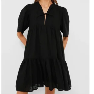INDIA COLLECTION BY EMERSON FRYBlack Swiss Dot Isla Dress M/L