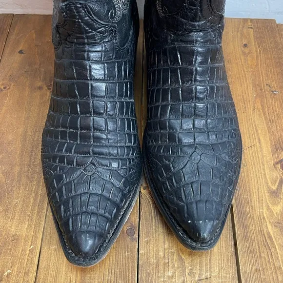 Innovation Mens size 8.6 black leather cowboy boots