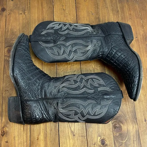 Innovation Mens size 8.6 black leather cowboy boots