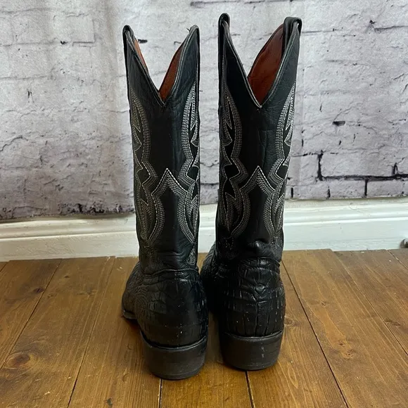 Innovation Mens size 8.6 black leather cowboy boots