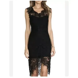 Intimately Free People Women's Black Peekaboo Lace Slip Dress Size XS