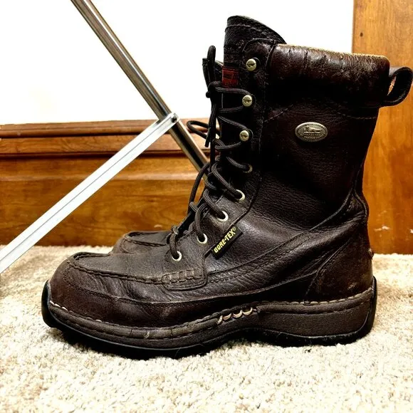 Irish Setter Gore-Tex‎ Scent Ban Odor Inhibitor Brown Leather Working Boots 9.5