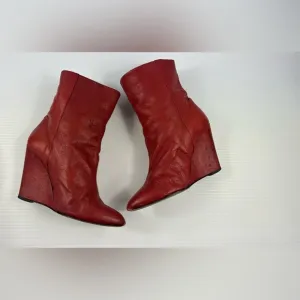 IRO red leather boots