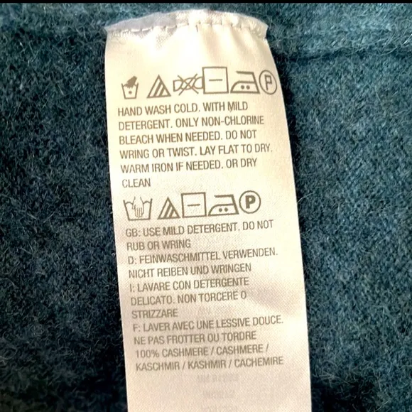Isaac Mizrahi Live! 2-Ply Cashmere Peplum Tunic Pull Over Sweater Teal Large