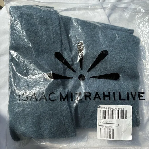 Isaac Mizrahi Live! 2-Ply Cashmere Peplum Tunic Pull Over Sweater Teal Large