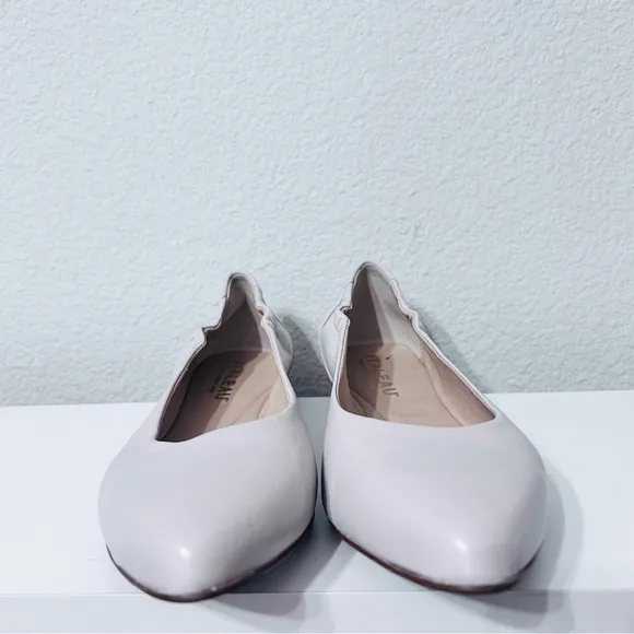 Italeau Mara Ballet Flats Nude Bone Handmade Italian Leather Sz 39.5 US 9