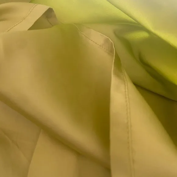 J CREW 100% Silk Lime Neon Green Strapless Cocktail Party Dress w Bow Size: 4P