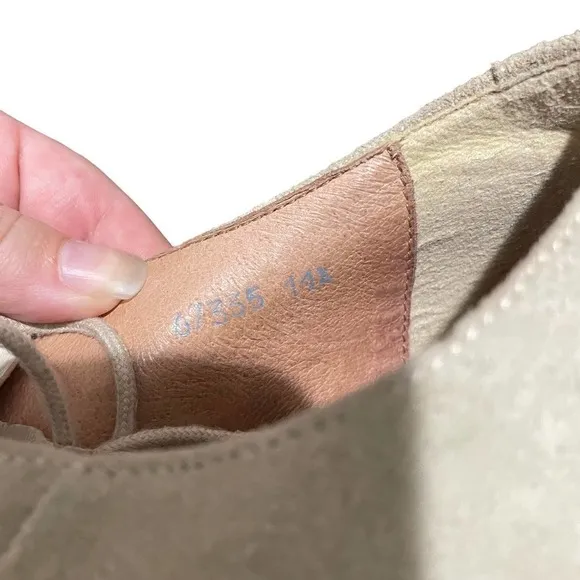 J Crew Cream Suede Lace Up Oxford