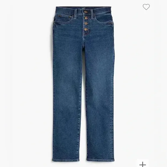 J Crew Jeans Essential Straight All Day Stretch Crop Pants NWT Size 24 Denim
