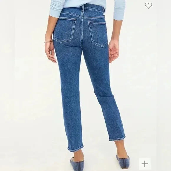 J Crew Jeans Essential Straight All Day Stretch Crop Pants NWT Size 24 Denim