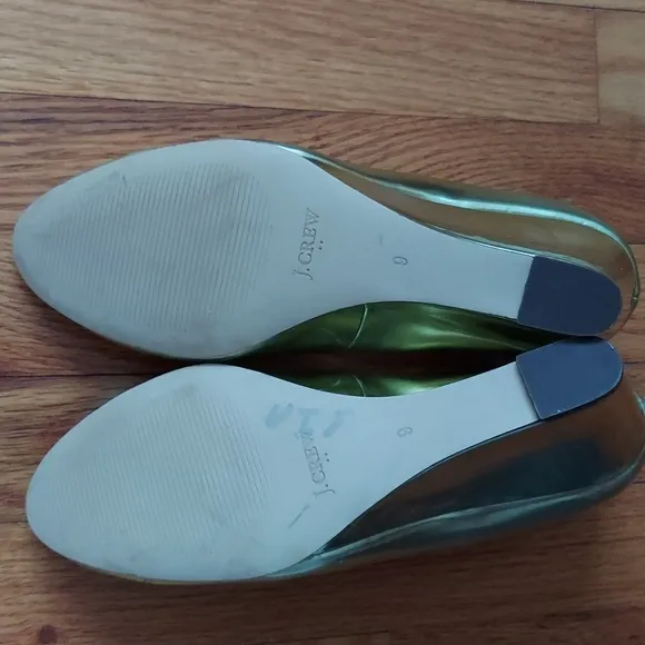 J. Crew Martina Gold Metallic Wedges Size 9 NWOT