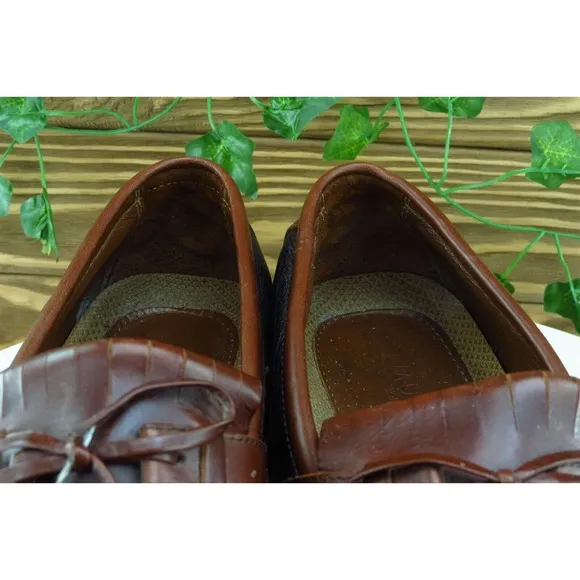J. Murphy by Johnston &amp; Murphy Shoes Sz 9 M Brown Loafer Leather Men 5911000‎