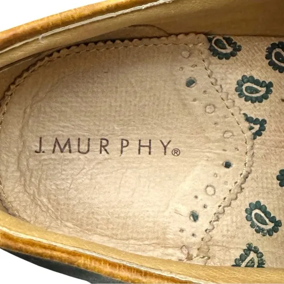 J Murphy Mens Blue-Brown Nubuck-Leather Size 9.5 Medium Pre-Owned