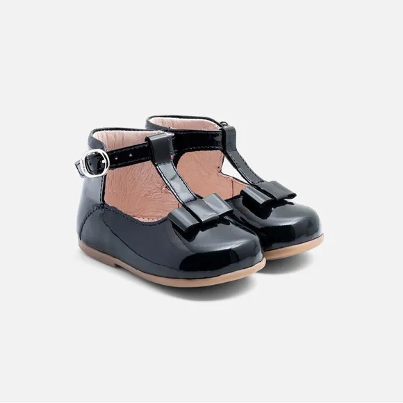 Jacadi Puce T Bar Mary Jane Dress Shoes