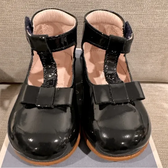 Jacadi Puce T Bar Mary Jane Dress Shoes