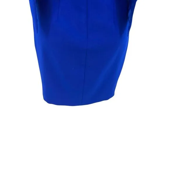 Jay Godfrey Cobalt Blue Viola Dress Strapless Ruffle Detail Mini Size US 4
