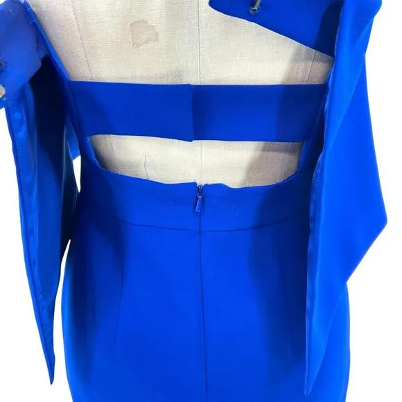 Jay Godfrey Cobalt Blue Viola Dress Strapless Ruffle Detail Mini Size US 4