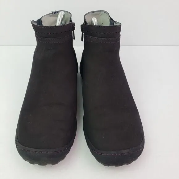 JBU Juno Womens Size 8 Black Memory Foam Side Zip Ankle Bootie Boots