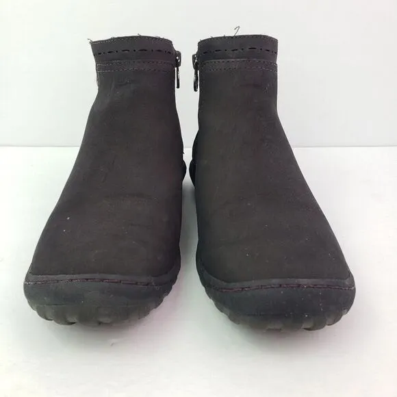 JBU Juno Womens Size 8 Black Memory Foam Side Zip Ankle Bootie Boots