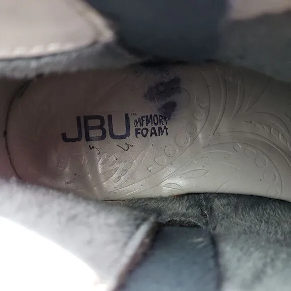 JBU Juno Womens Size 8 Black Memory Foam Side Zip Ankle Bootie Boots