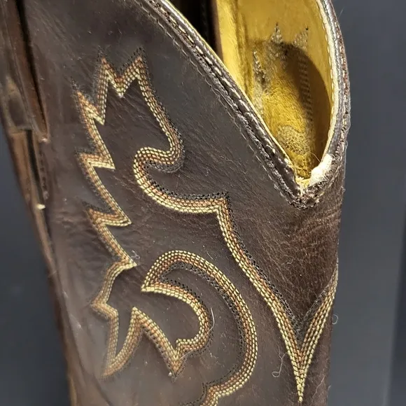 J.Chisholm Men's Brown Leather Cowboy Boots