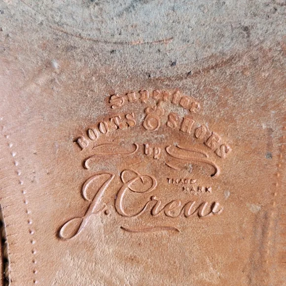 J.CREW LUDLOW LEATHER WING TIP BOOTS.