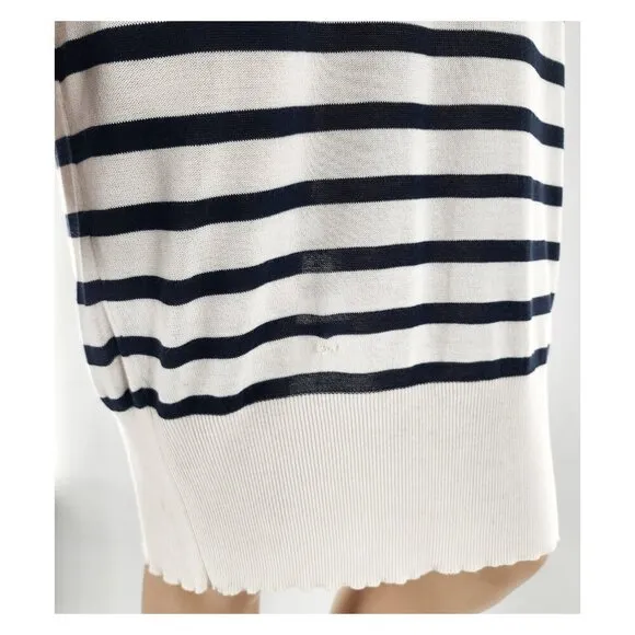 JEAN PAUL GAULTIER Vintage White Black Slit Sleeve Striped Dress