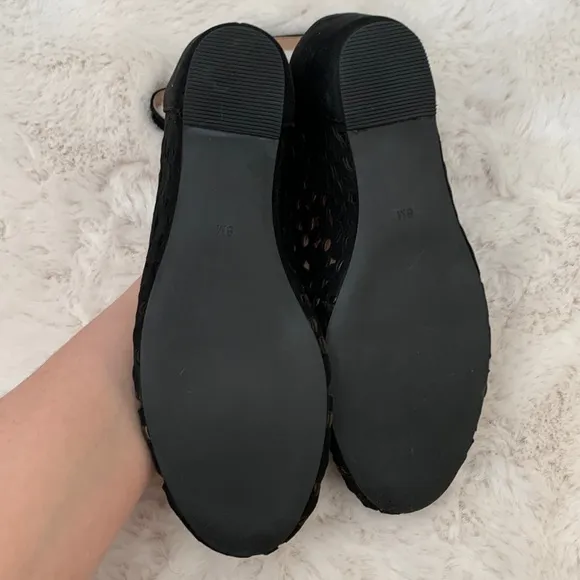 Jeffrey Campbell Delaisy Lasercut Suede Wedge w/ Ankle Strap Size 8M
