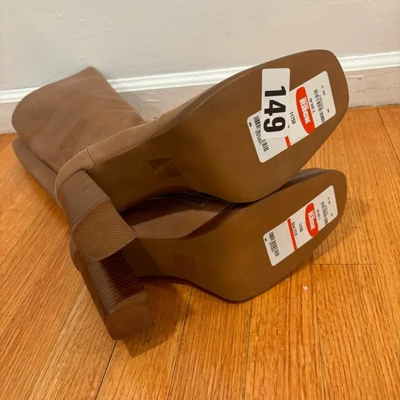 Jeffrey Campbell | Iggie Boots In Camel Tan Leather Heeled Boots Size 8.5 NEW