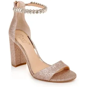 Jewel Badgley Mischka Rhinestone Glitter Heels