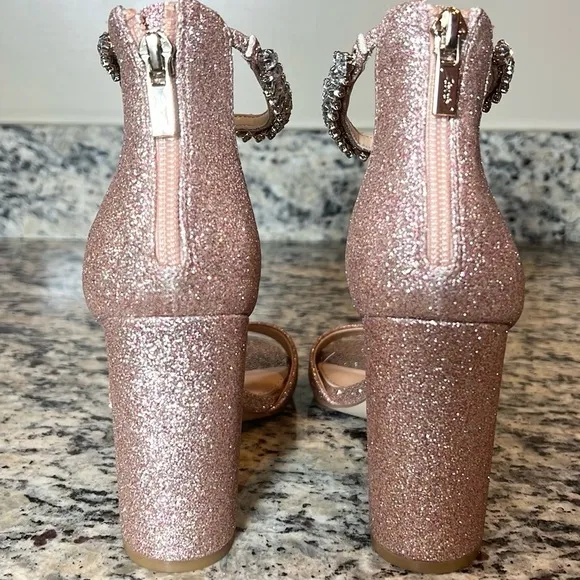 Jewel Badgley Mischka Rhinestone Glitter Heels