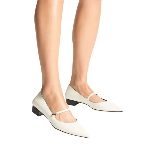 Jimmy Choo Carolyn Patent Leather Mary Jane Size 41.5/10  Ivory NEW $775