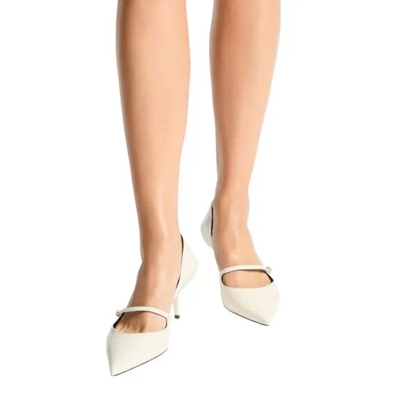 Jimmy Choo Carolyn Patent Leather Mary Jane Size 41.5/10  Ivory NEW $775