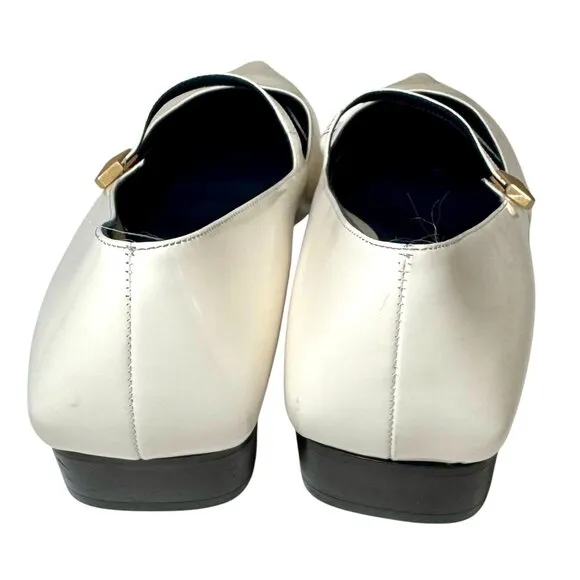 Jimmy Choo Carolyn Patent Leather Mary Jane Size 41.5/10  Ivory NEW $775