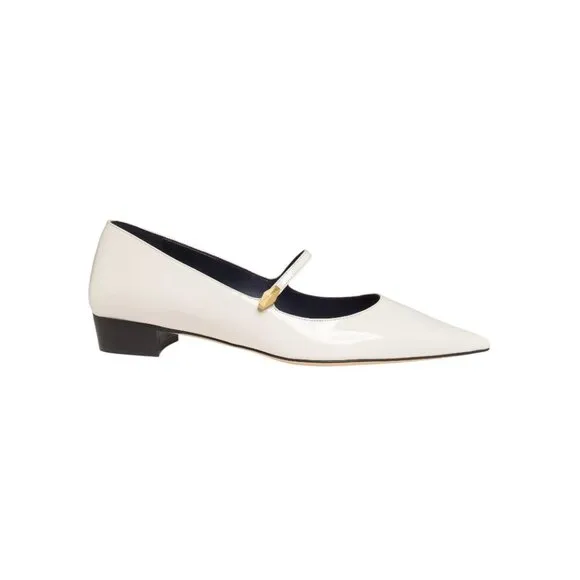 Jimmy Choo Carolyn Patent Leather Mary Jane Size 41.5/10  Ivory NEW $775