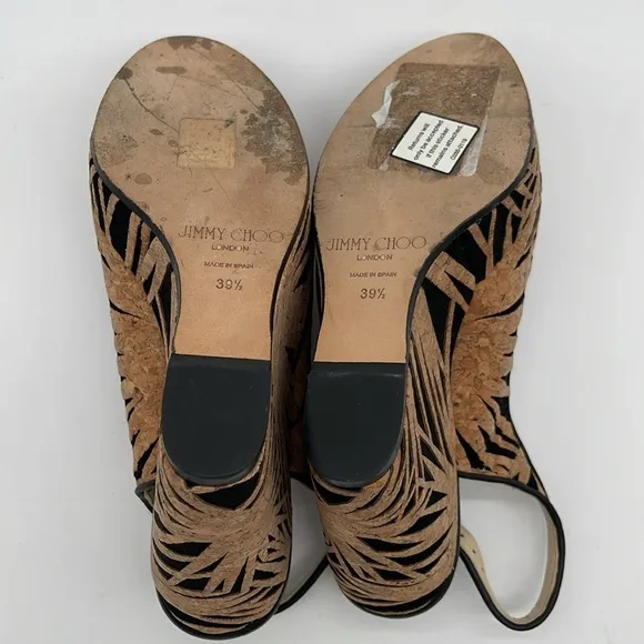 Jimmy Choo Wedge Slingback Shoes Women 39.5/9