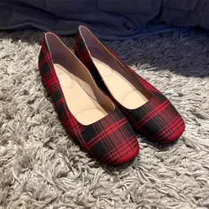 J.Jill Women's Plaid Square Toe Ballet Flats Size 8.5 Multicolor