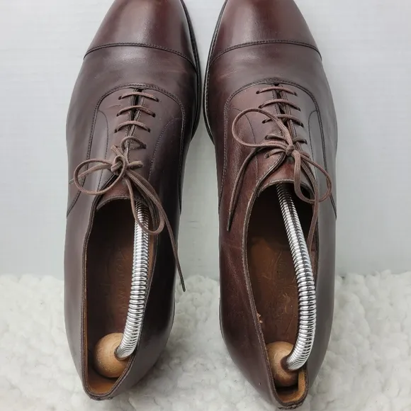 J.M. Weston Richelieu Men's Size 10 Oxford Derby Brown Leather 300 Cap Toe