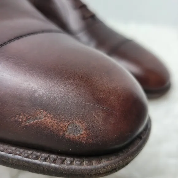 J.M. Weston Richelieu Men's Size 10 Oxford Derby Brown Leather 300 Cap Toe