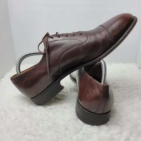 J.M. Weston Richelieu Men's Size 10 Oxford Derby Brown Leather 300 Cap Toe