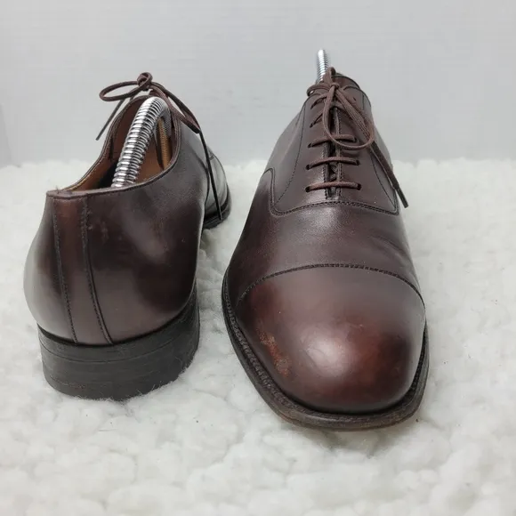 J.M. Weston Richelieu Men's Size 10 Oxford Derby Brown Leather 300 Cap Toe