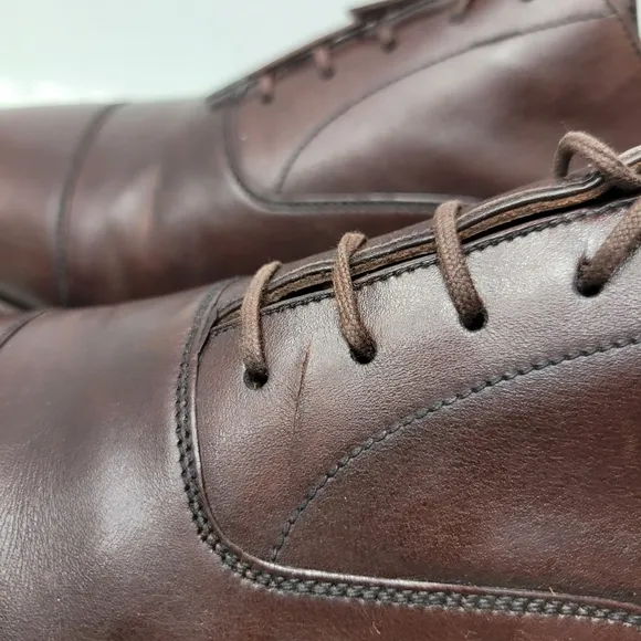 J.M. Weston Richelieu Men's Size 10 Oxford Derby Brown Leather 300 Cap Toe