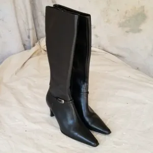 JOAN &amp; DAVID CIRCA CjStanton Black Leather Boots 8M NEW w/o Tags