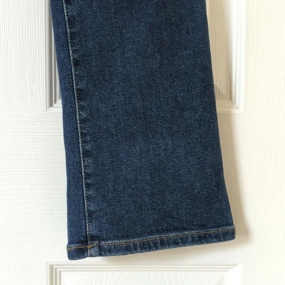 Joe's Jeans The Callie Dark Wash High Rise Cropped Boot Cut Button Fly Jeans 25