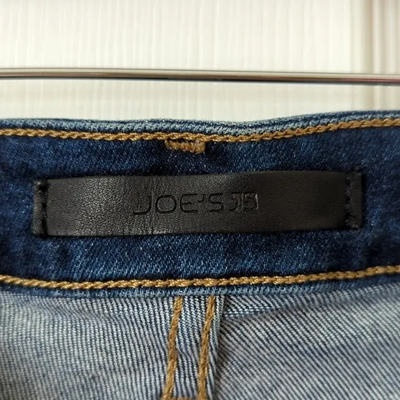 Joe's Jeans The Callie Dark Wash High Rise Cropped Boot Cut Button Fly Jeans 25