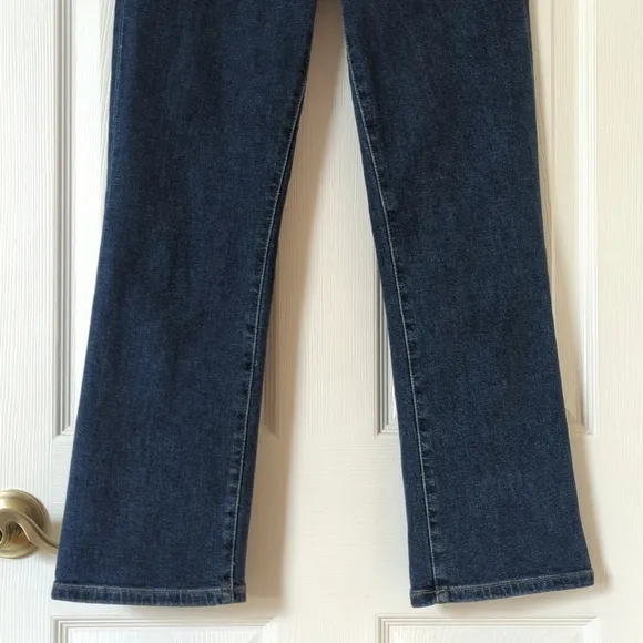 Joe's Jeans The Callie Dark Wash High Rise Cropped Boot Cut Button Fly Jeans 25